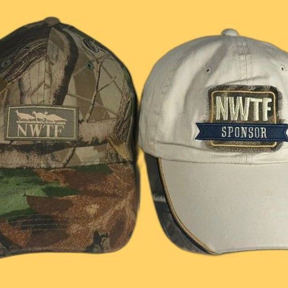 (2) NWTF National Wild Turkey Federation Caps Adjustable 1 New -1 EUC